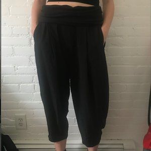 UO Black Cropped Harem Pants